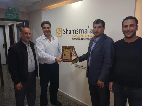 Ma’an Club honors Shams Ma’an Company for the ongoing support to Ma’an Football Team – 2018